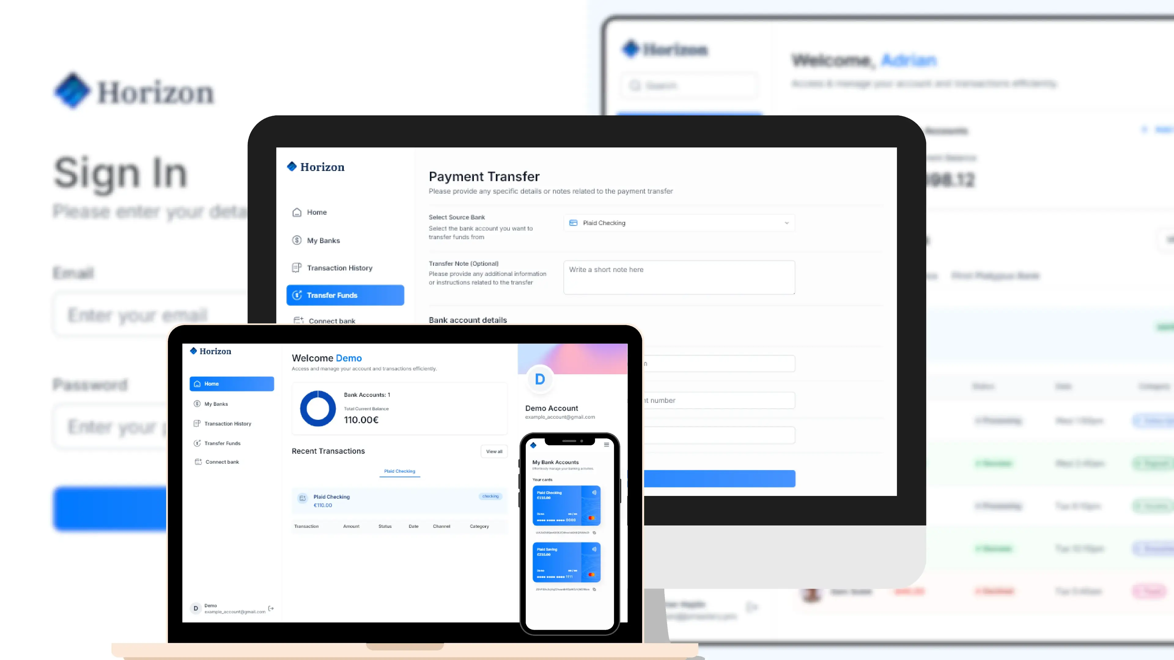 Horizon - Banking Dashboard