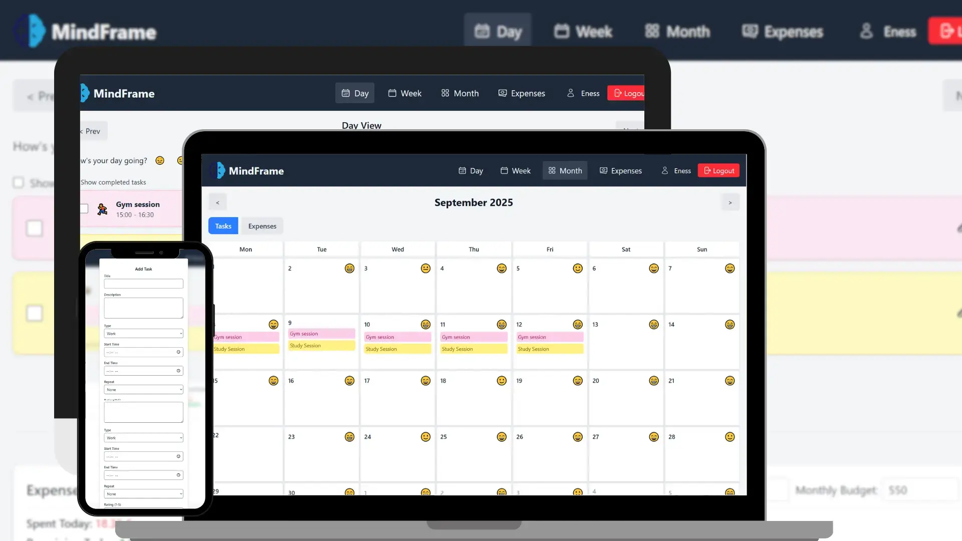 Mindframe - Task, Budget & Time Management Website